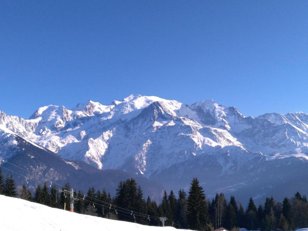 Mont Etape , F2, 42 M2, Calme, Vue Mt Blanc Apartman Passy Szoba fotó